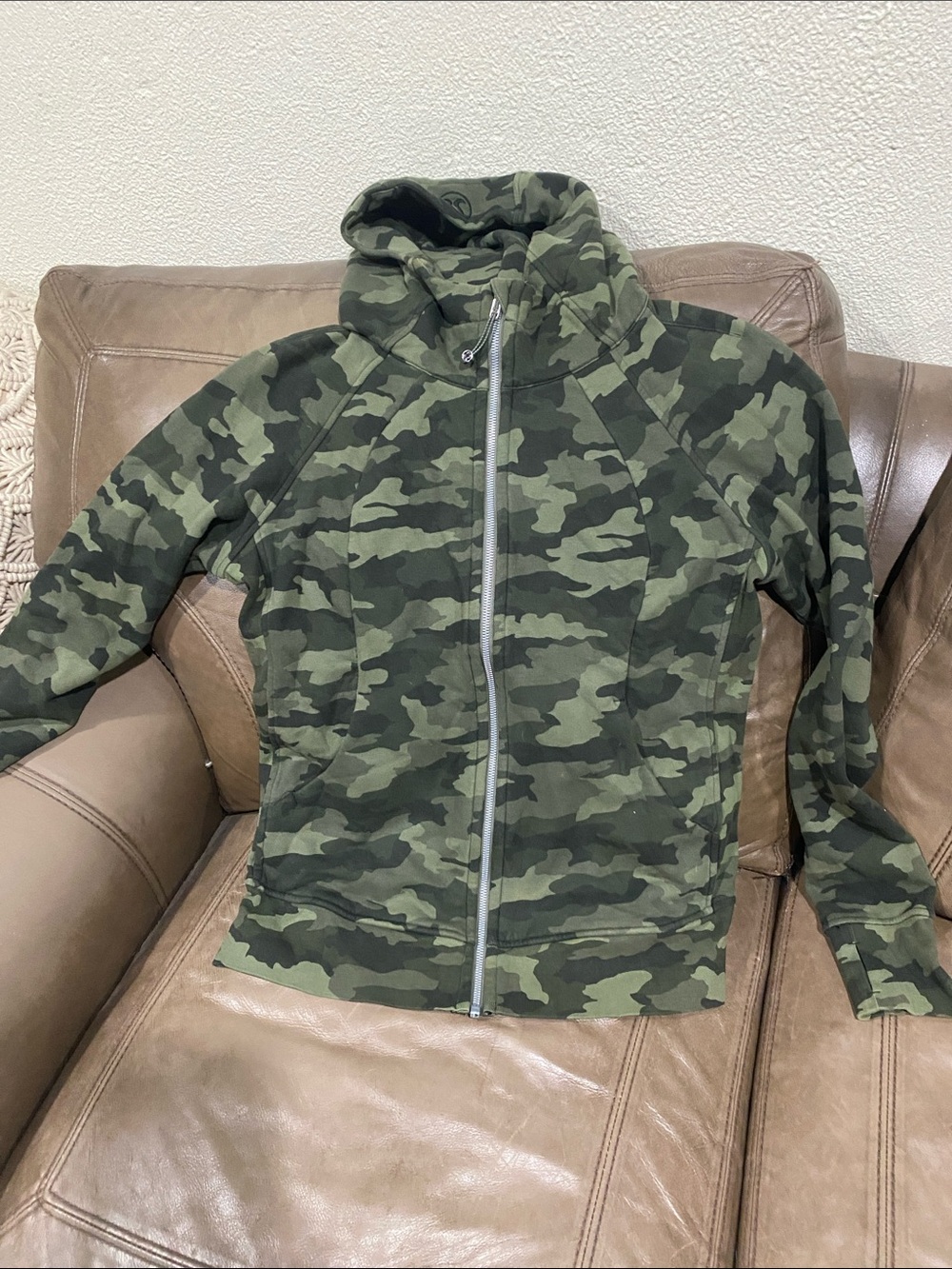 lululemon athletica Green & Black Camo Hoodie